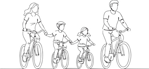 Family Building Sandcastle Minimal Line Art