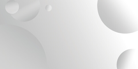 A minimalist abstract background featuring overlapping curves and circular shapes in various shades of gray, creating a smooth gradient and victore