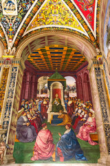 Naklejka premium Siena cathedral duomo paintings, Italy