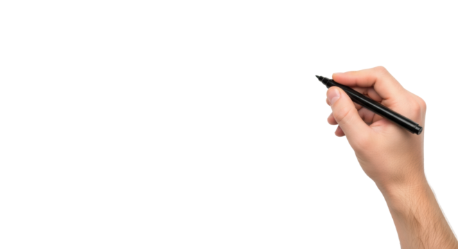 Caucasian hand with marker over light bulb word cloud (mental health, wellness), white studio background, copy space, top-down view, concept of mental well-being and healthy lifestyle