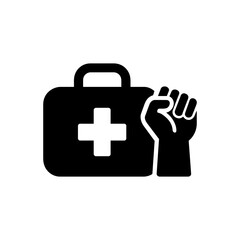 Obraz premium Medical activism icon