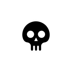 Stylized Skull Icon Minimalist Symbol of Mortality