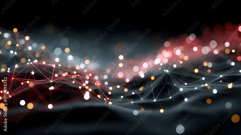 Wall mural minimal networking technology background big data connectivity software development wallpaper