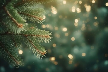 Christmas background festive nature branch.