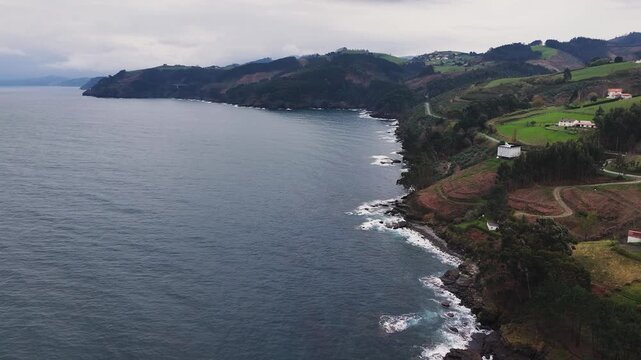 Basque coast between Ondarroa and Lekeitio, Bizkaia, Basque Country.