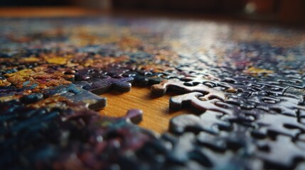 Colorful puzzle pieces