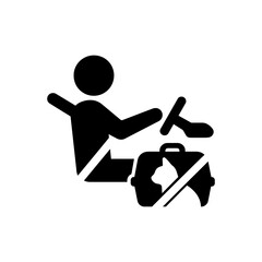 Driver With Pet Carrier Icon