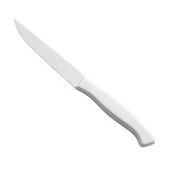 White utility knife with a smooth, flat blade