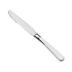 Stainless steel butter knife, angled view