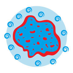 Cell Growth Icon Biological Development Vector Illustration