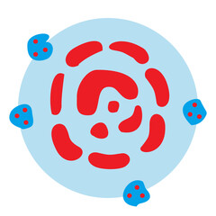 Cell Division Icon Mitotic Process Vector Illustration