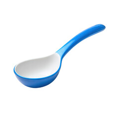 Blue and white serving spoon