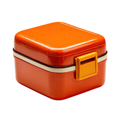 Orange square lunchbox with orange and cream accents