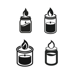 Candle in a glass jar svg