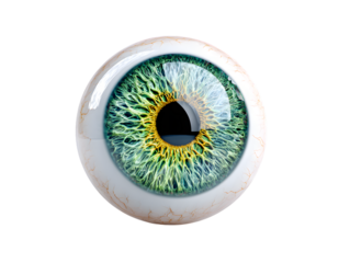 Realistic Rendered Macro Green and Yellow Human Eye Anatomy Illustration. Ai Generated Images
