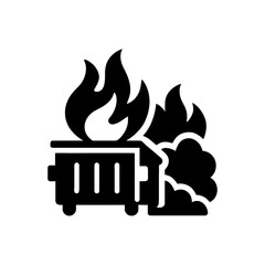Dumpster Fire Emergency Icon