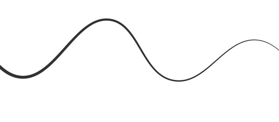 Abstract black thin wave lines flowing smoothly across a clean white background in a minimalist vector illustration design.
