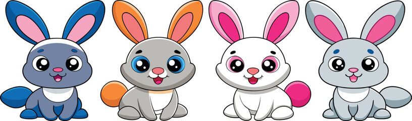cartoon bunny illustration, cute rabbits cartoon, funny bunny drawing, adorable rabbits artwork, smiling rabbit vector, happy bunny cartoon, baby bunnies clipart, playful rabbits design, child-friendl