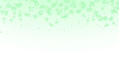 Abstract green png overlay with soft glowing bubbles and flowing lines, creating a dreamy atmosphere for design projects, featuring vibrant colors and a smooth gradient background with copy space