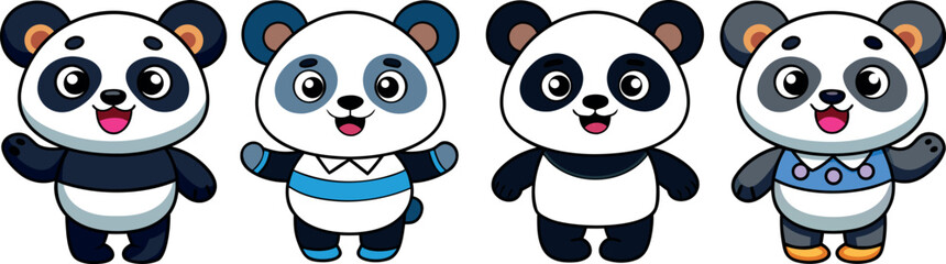 cartoon panda illustration, cute panda cartoon, funny panda drawing, adorable panda artwork, smiling panda vector, happy panda cartoon, baby panda character, playful panda mascot, child-friendly panda