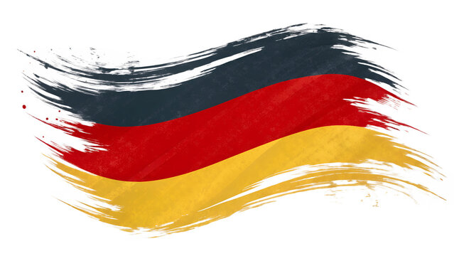 germany flag in abstract brush stroke style png