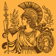 Goddess Athena, Symbol of Wisdom and War	