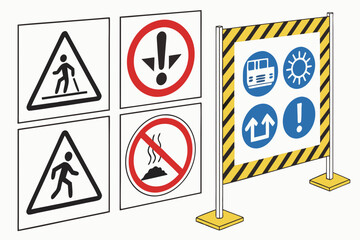 no parking sign isolated on white