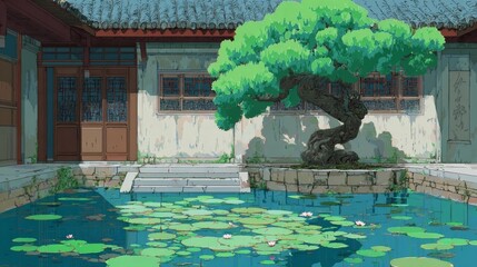 tropical garden in thailand