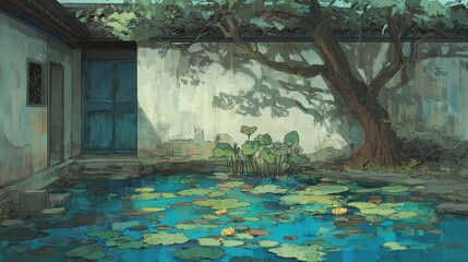 tropical garden in thailand