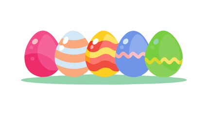 Colorful easter eggs vector illustration for easter egg hunt spring holiday celebration and decoration