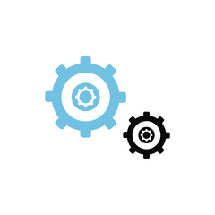 gear setting logo icon illustrastion flat