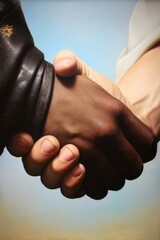 close up of business people shaking hands