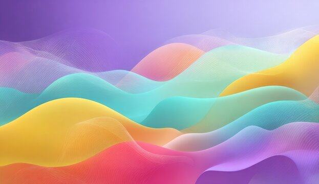 Abstract wavy shapes in pastel colors (1)
