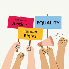 Vector illustration of human rights day poster