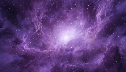 Obraz premium Deep space nebula, violet hues, swirling clouds