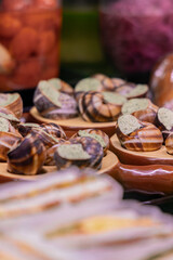 Biarritz France market escargot