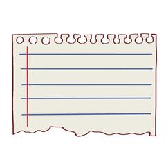 Cute Paper Note Design Elements Set, Stationery Illustration