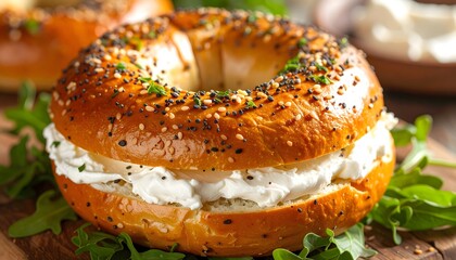 New York Bagel with Cream Cheese – Classic Breakfast Delight