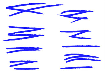 Brush line stroke. pencil or pen underline vector. Sketch paint texture