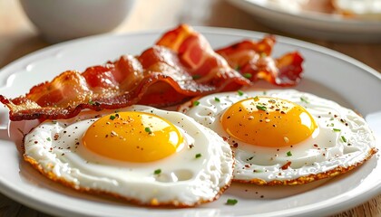 Traditional American Eggs and Bacon Breakfast – Classic Morning Meal