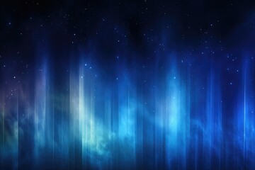 Dark space, vibrant blues, vertical light streaks