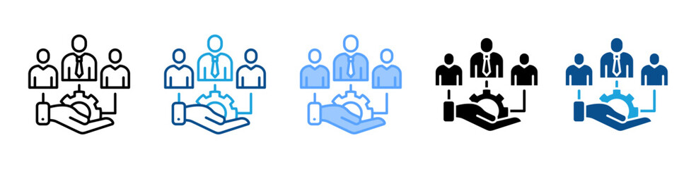 Human Resources icon sheet multiple style collection