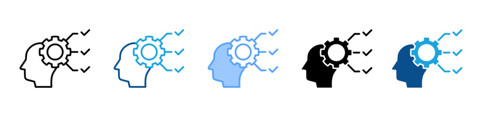 Psychometrics icon sheet multiple style collection