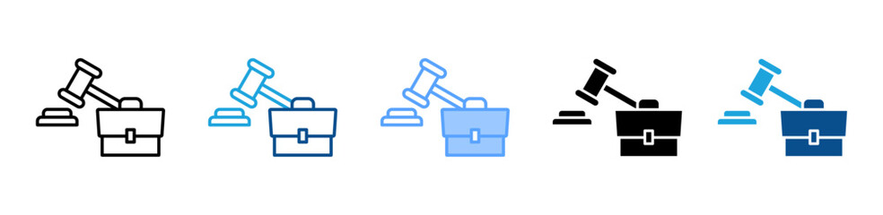Employment Law icon sheet multiple style collection