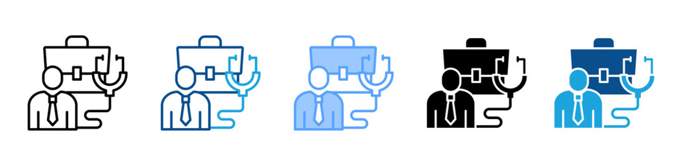 Preemployment icon sheet multiple style collection