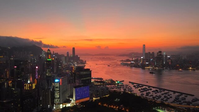 Victoria Harbour Scenic View with City Skyline Aug 8 2025
