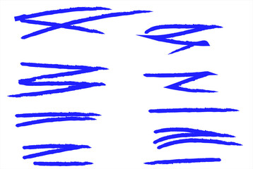 Brush line stroke. pencil or pen underline vector. Sketch paint texture