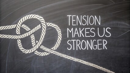 Inspirational Chalkboard Art with Motivational Quote on Strength