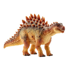 Naklejka premium A stylized, toy dinosaur, likely an ankylosaur, in profile view