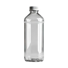 Clear plastic bottle with silver cap